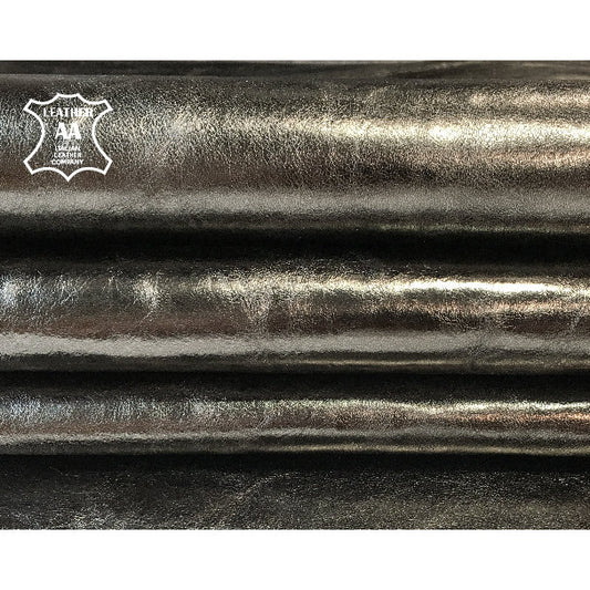 Dark Metallic Silver Lambskin 0.8mm/2oz / WRINKLED SILVER 808