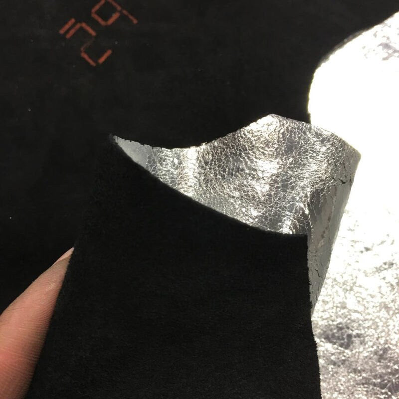 SILVER leather fabric metallic Genuine Sheep skin sheets for sewing CRUNCHY SILVER 709, 2.25 oz Thin Natural Leather pieces Silver Leather