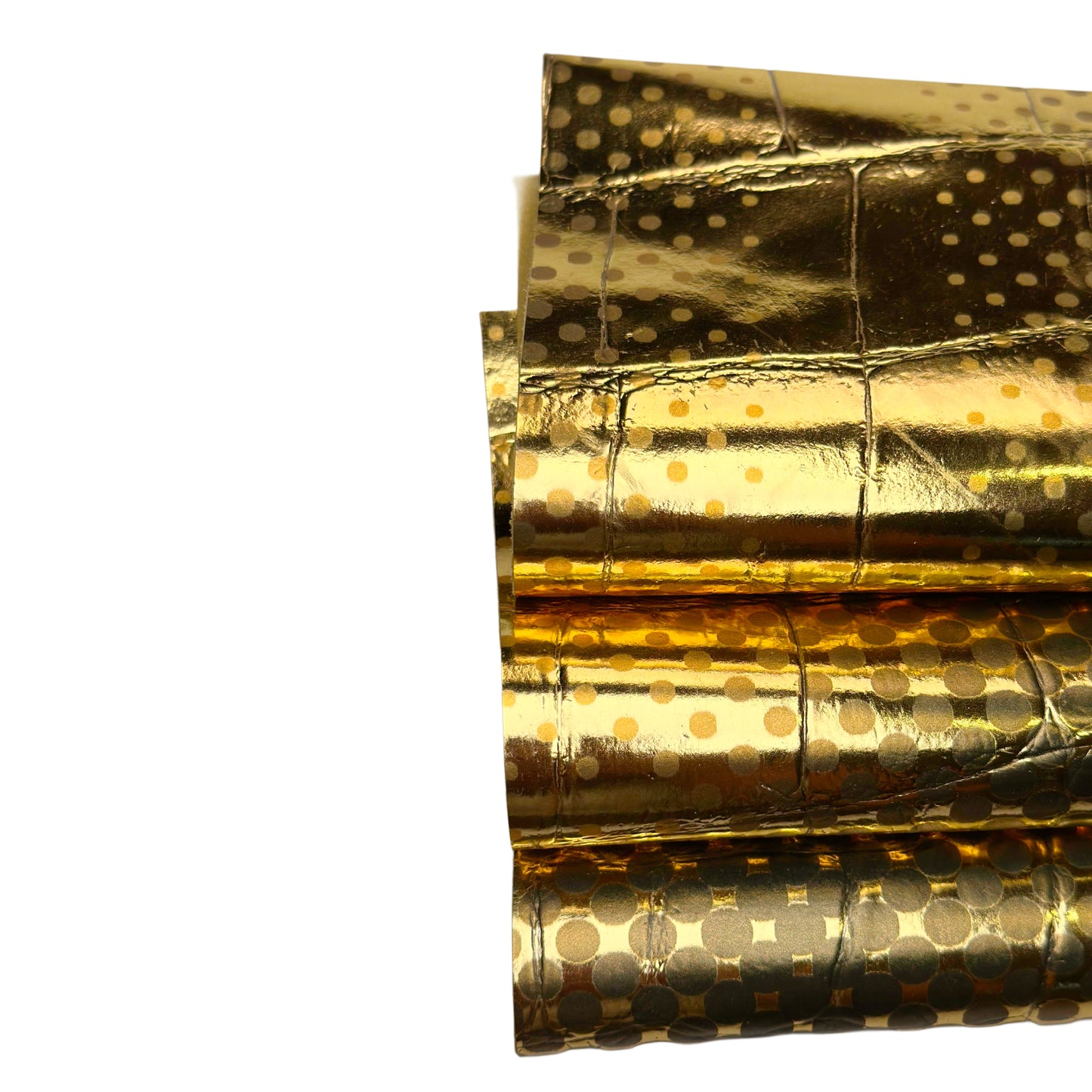 Shiny Gold Foil Dotted Lambskin Leather Sheets 0.8mm//2ozDOTTED GOLD 1654