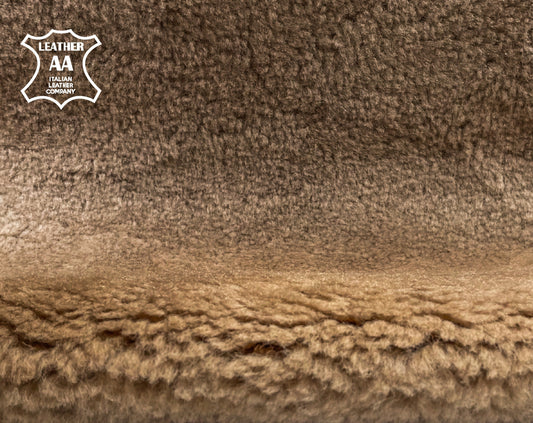 Brown Taupe  Lambskin Shearling Warm Double Sided Fur 1.5mm/3.75oz BROWN SHEARLING 1227