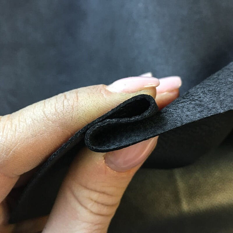 Textured Black Lambskin Leather 2oz/0.8mm / BUMPY BLACK 846