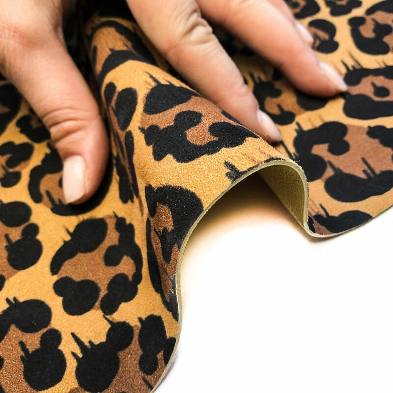 Yellow Leopard Print Lambskin 0.9mm / 2.25oz / YELLOW LEOPARD 987