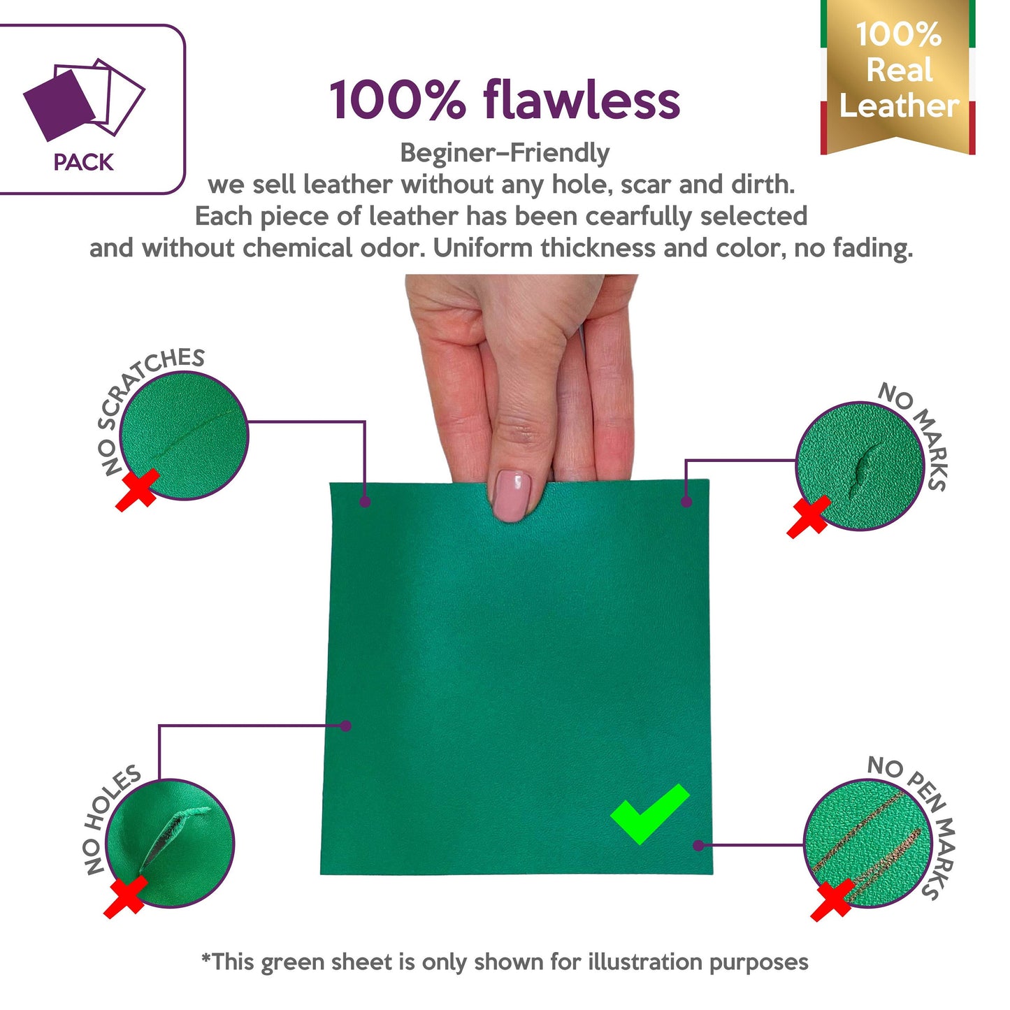 Scales and Tails Leather Sheets 8x10in Lambskin Leather Pieces 2oz/0.8mm