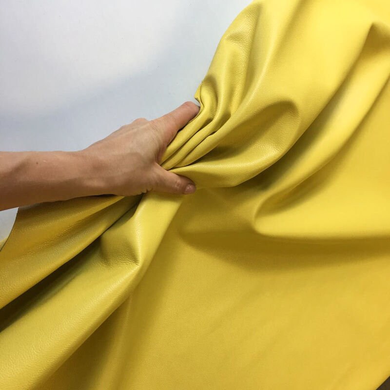 Yellow Pebbled Lambskin Leather 0.9mm/2.25oz / YELLOW CREAM 844