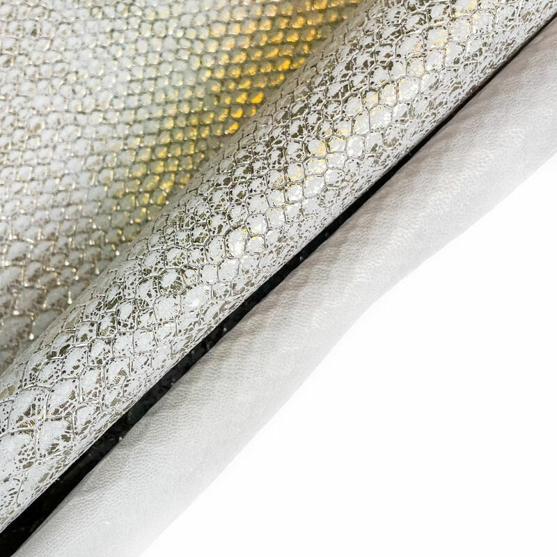 Light Metallic Snake Print Lambskin 1.0mm/2.5oz / ROYAL SNAKE 1286