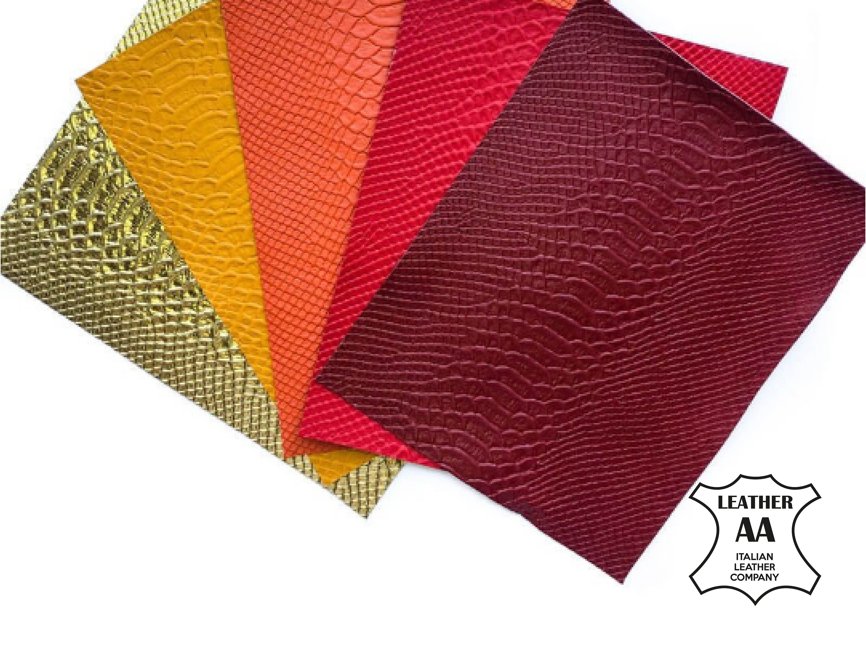 Snake Print On Lambskin Leather 8x10in Sheets 0.8-1.2mm/2-3oz