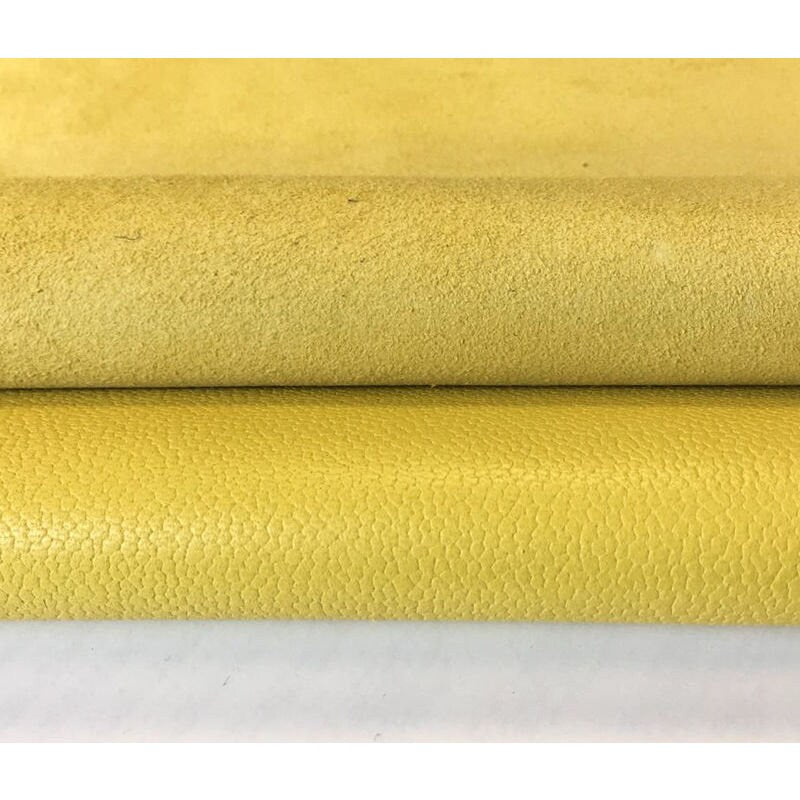 Yellow Pebbled Lambskin Leather 0.9mm/2.25oz / YELLOW CREAM 844