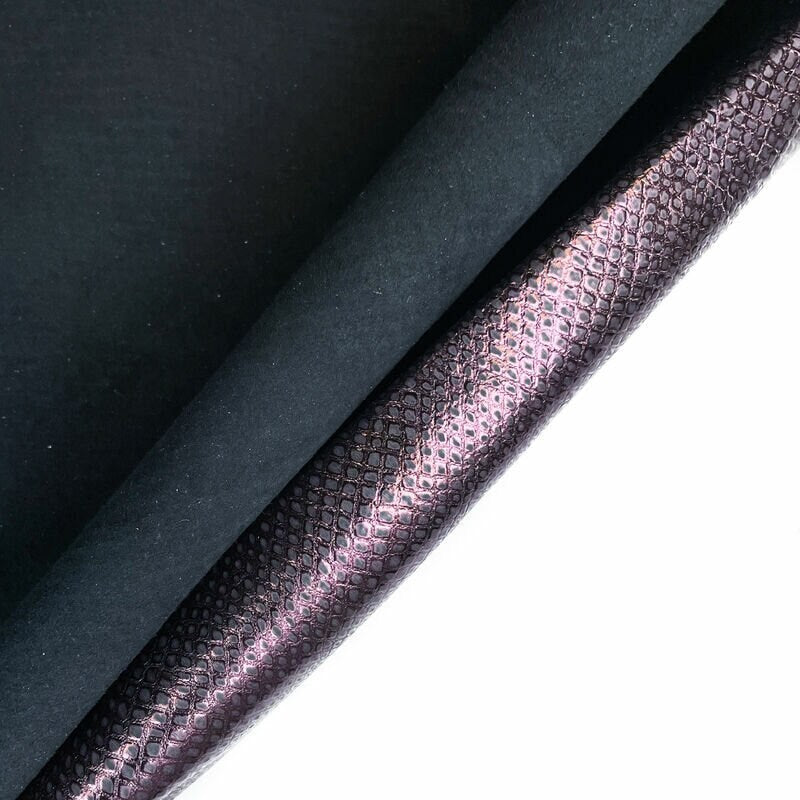 Metallic Purple Snakeskin Print Lambskin 0.8mm/2oz PURPLE SNAKE 1093