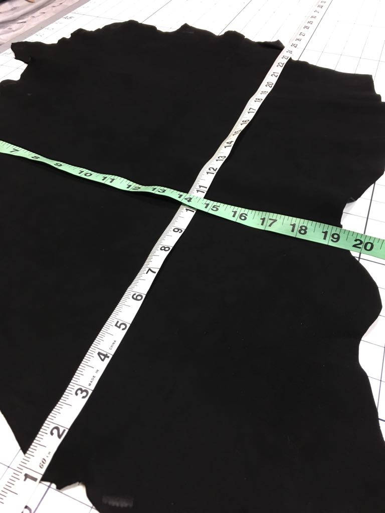 Black Soft Suede Lambskin 0.8mm/2oz / COAL BLACK 98