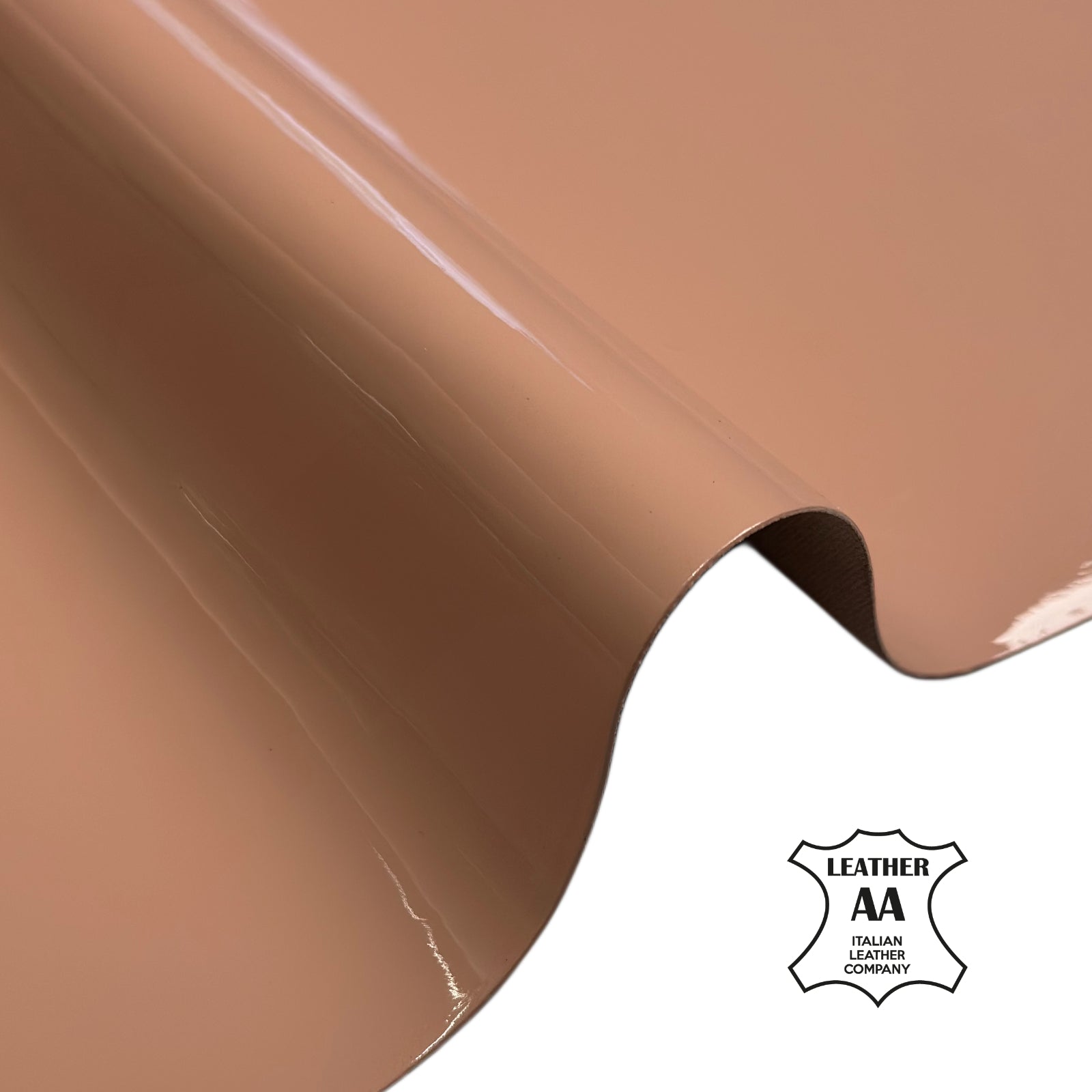 Beige Patent Lambskin 5, 6 sqft Pieces 0.9mm (~2.25oz) LATTE 1720