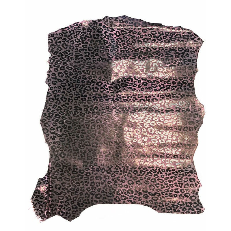 Glossy Lambskin With Leopard Print 0.9-1.0mm/2.25-2.5oz / NIGHTSKY LEO 1279