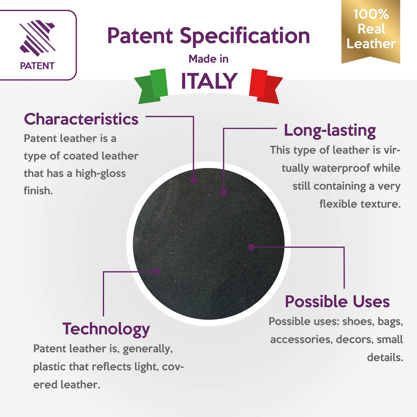 Black Patent Sheet 0.7mm/1.75oz / BLACK LACQUER 771