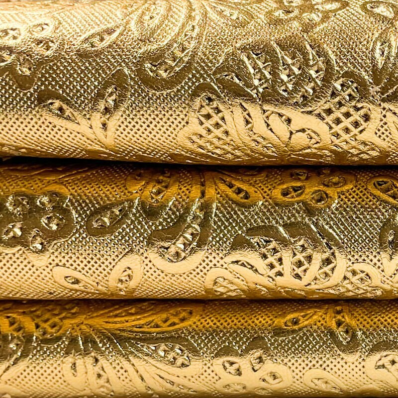 Gold Patent Lambskin 0.8mm/2oz / PURE GOLD FLOWERS 1299