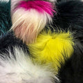 Real Fox Fur Pom Pom Large Keychains Handbag Charm Mix Color