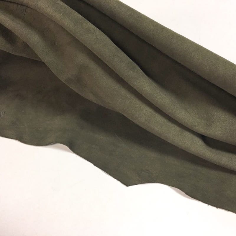 Dark Green Suede Lambskin Thin 0.4mm/1oz / OLIVE NIGHT 345