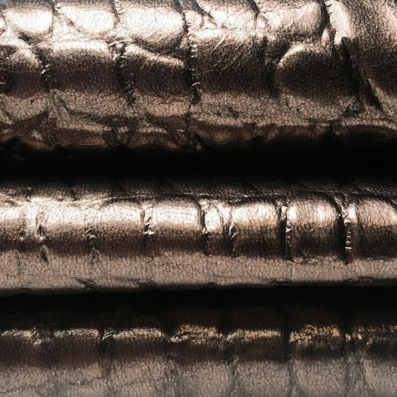 Dark Rose Gold Lambskin With Crocodile Print 0.8mm/2oz DARK ROSE GOLD CROCODILE 1009