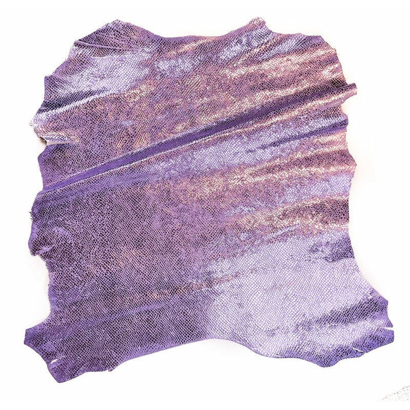 Purple Metallic Animal Print Lambskin 0.9-1.2mm/2.25-3oz / METALLIC LAVENDER MIX 1334