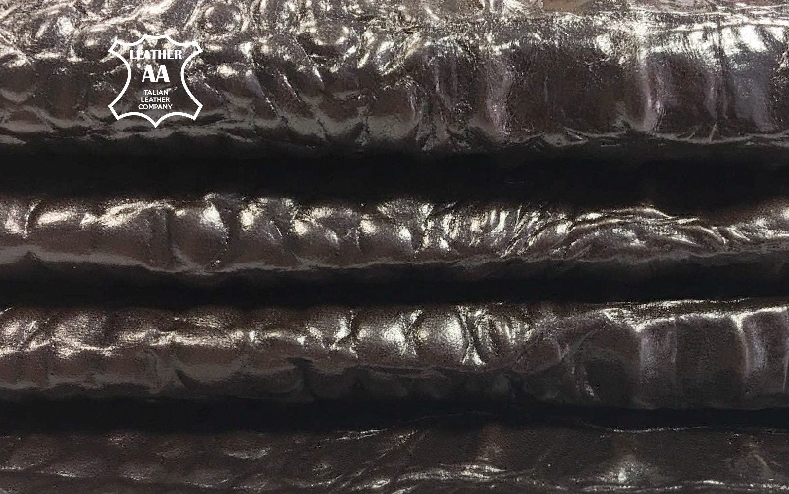 Brown Crocodile Print Lambskin Leather 0.4mm/1oz / COFFEE BEAN 661
