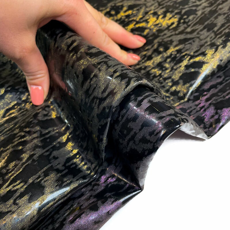 Glossy Lambskin With Sparkly Print 0.9mm/2.25oz / NIGHTSKY 1283