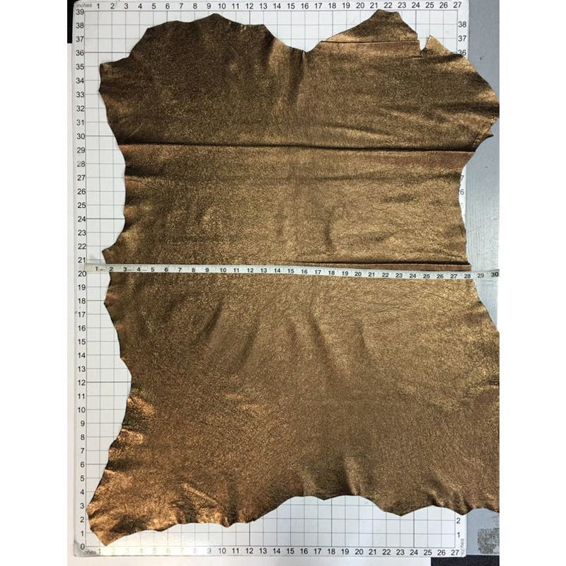 Bronze Metallic Lambskin Leather /0.7mm/1.75oz / CRUNCHY BRONZE 785