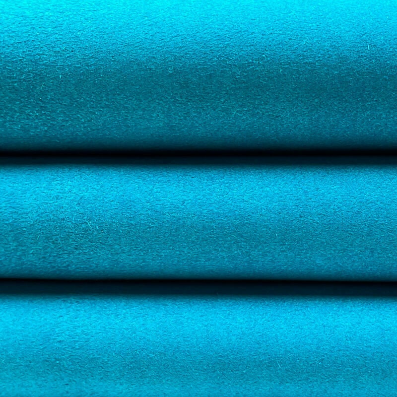 Bright Aqua Sea Blue Suede Leather CARIBBEAN SEA, 1222, 0.9 mm / 2.25oz