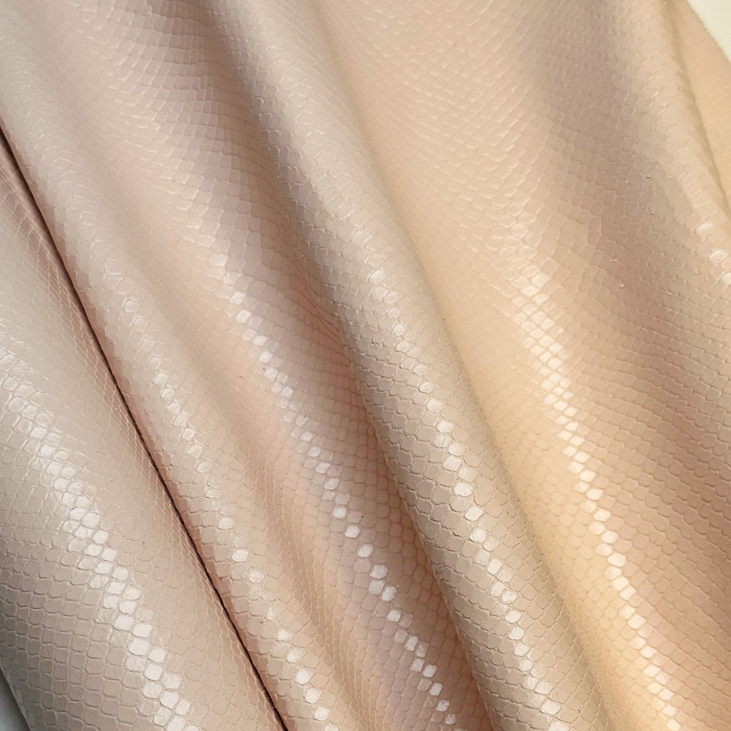 Beige Pink Lambskin With Snakeskin Print 0.7mm/1.75oz Pink Snake 1598