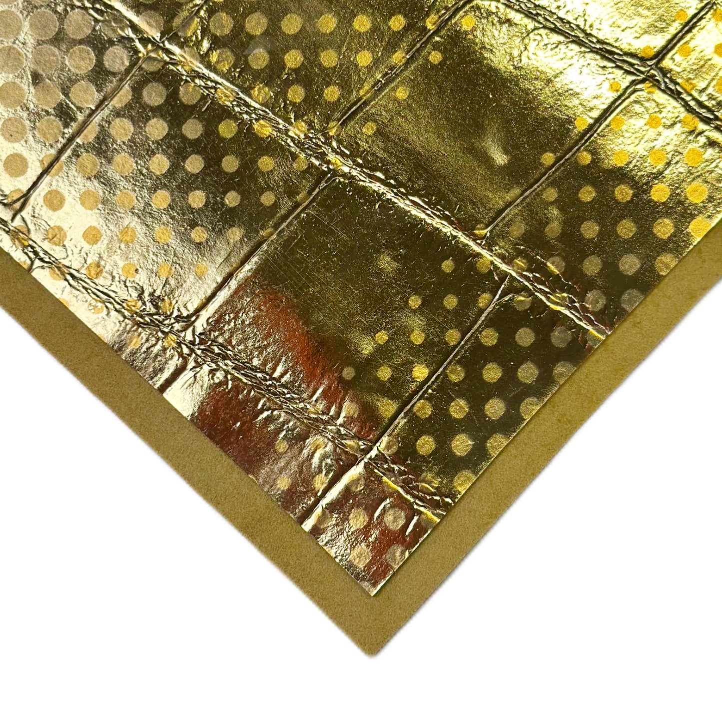 Shiny Gold Foil Dotted Lambskin Leather Sheets 0.8mm//2ozDOTTED GOLD 1654