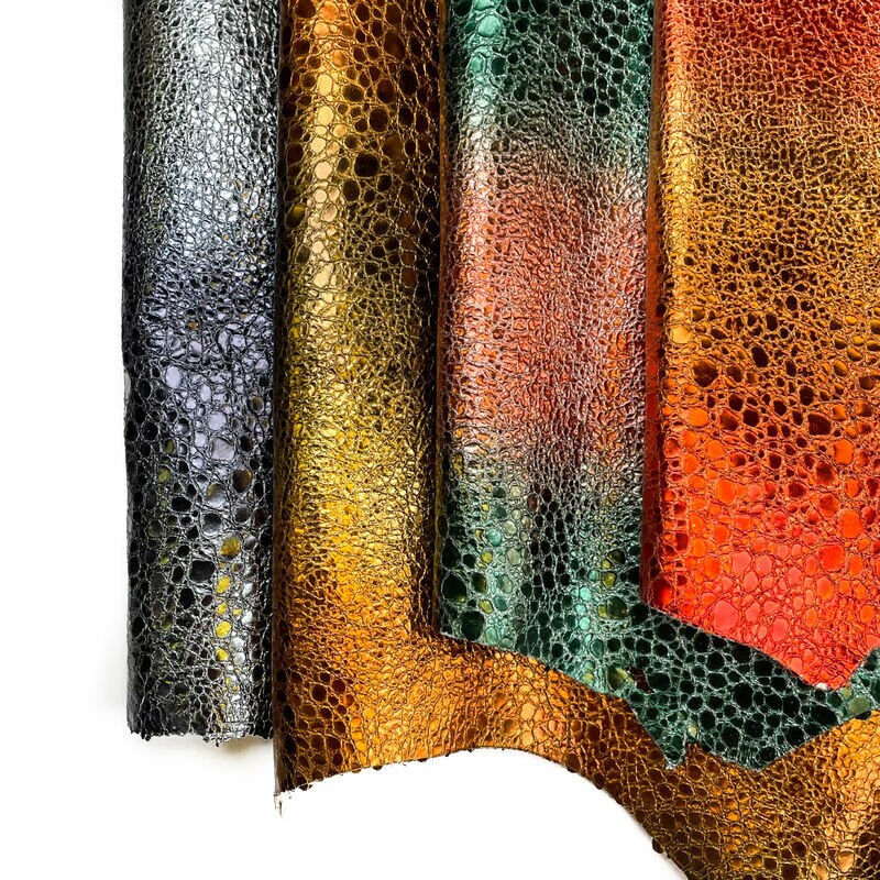 Wrinkled Chameleon Lambskin Leather 0.7-0.8mm/1.75-2 oz / CHAMELEON 1277