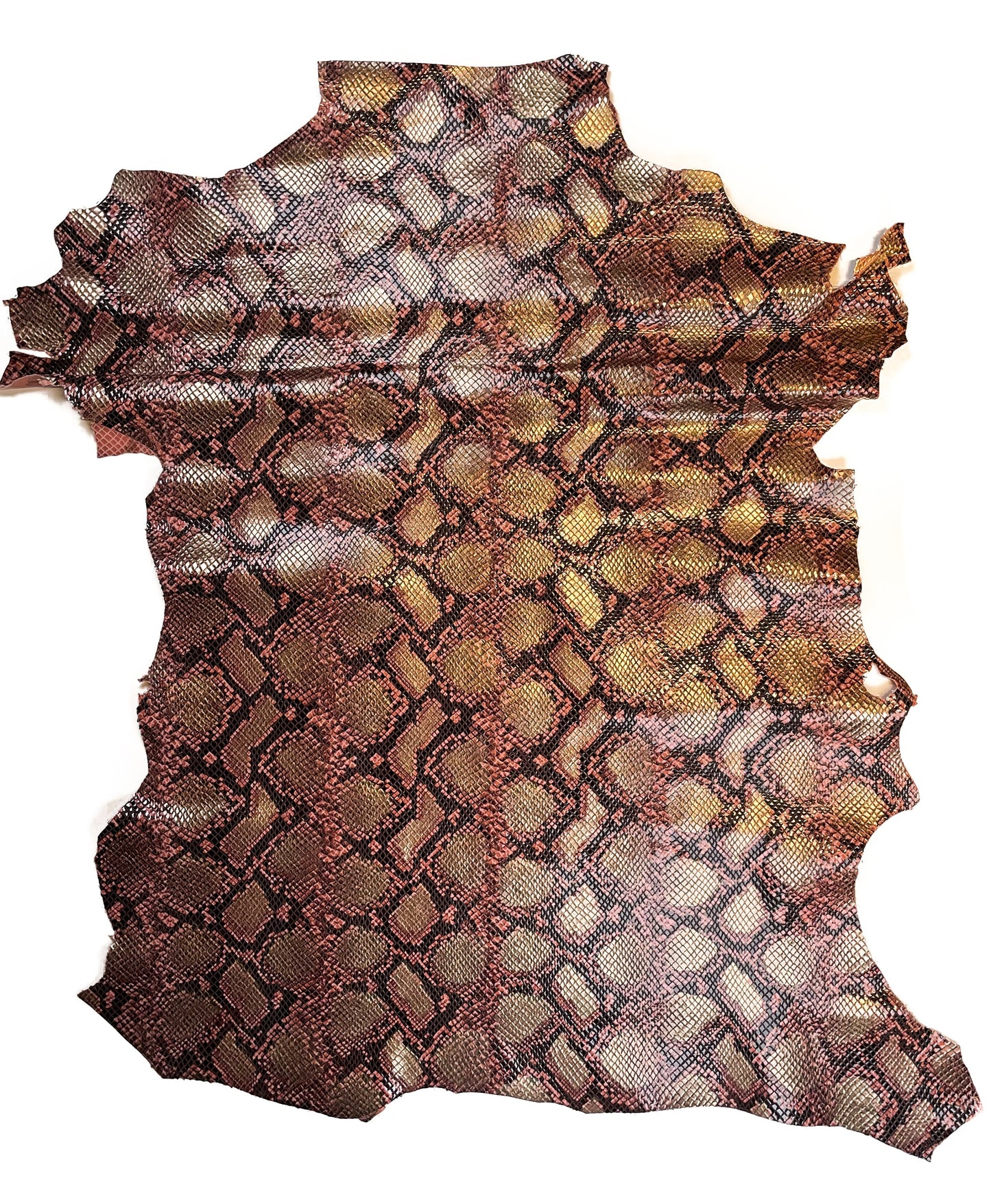 Colorful Snakeskin Print Lambskin Leather 0.7-1.2mm/1.75-3oz / SPRING SNAKE MIX 1336