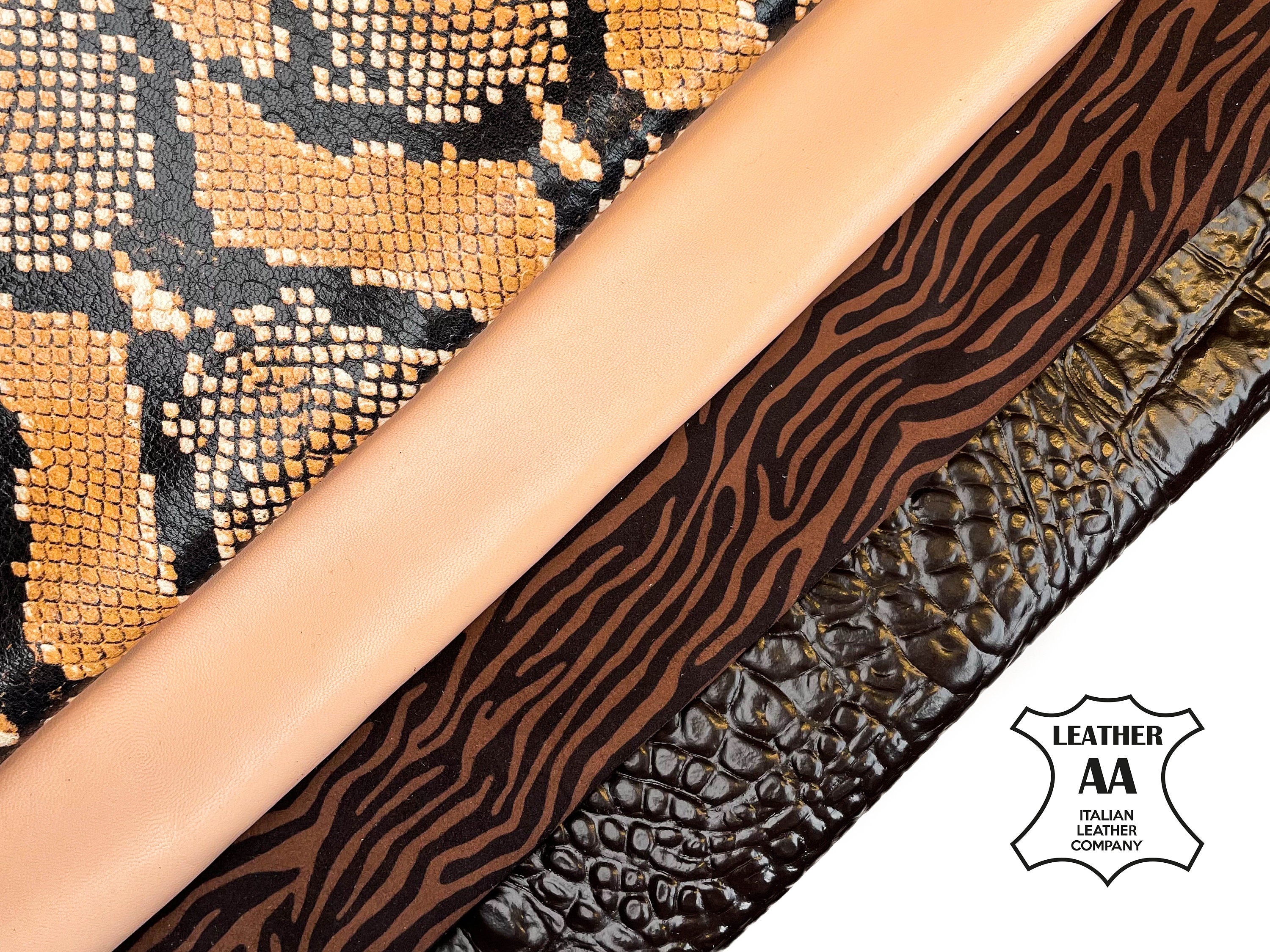 Beige Tone Dark Brown Lambskin Suede Print Bundle of 4