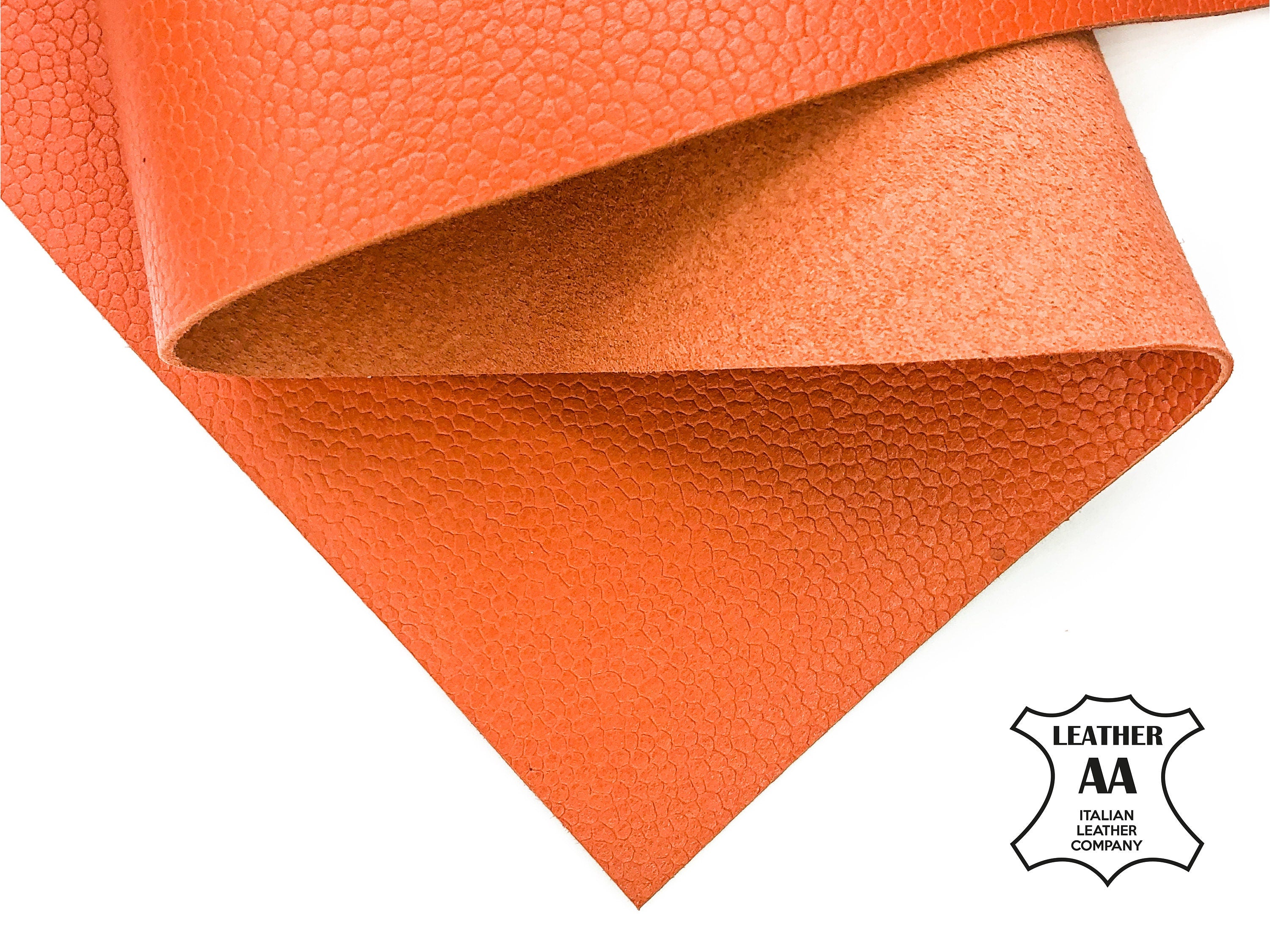 Orange Textured Lambskin Sheets 1.0mm/2.5oz / JAFFA ORANGE 866