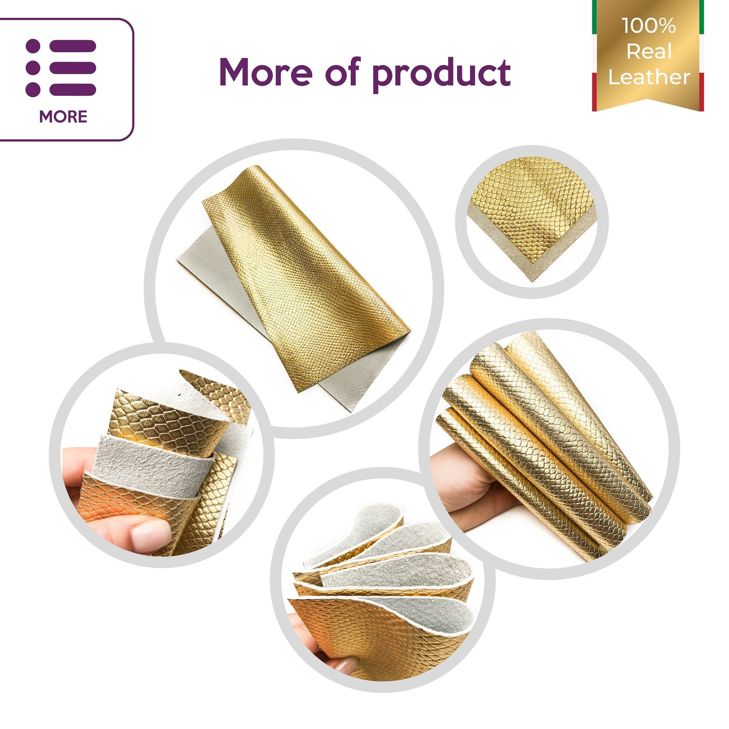 Gold Rhombus Print Lambskin Sheets 0.8mm/2oz / GOLDEN RHOMBUS 1028