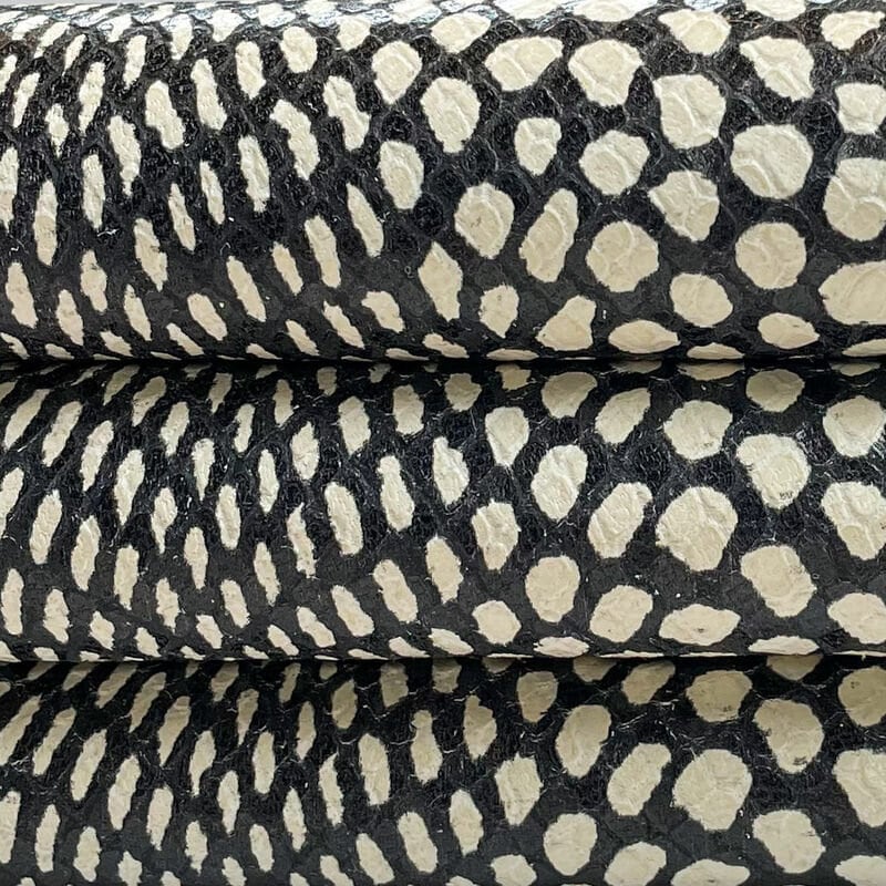 Black & White Snake Print Lambskin  SPOT SNAKE 1333 1.1 mm / 2.75 oz