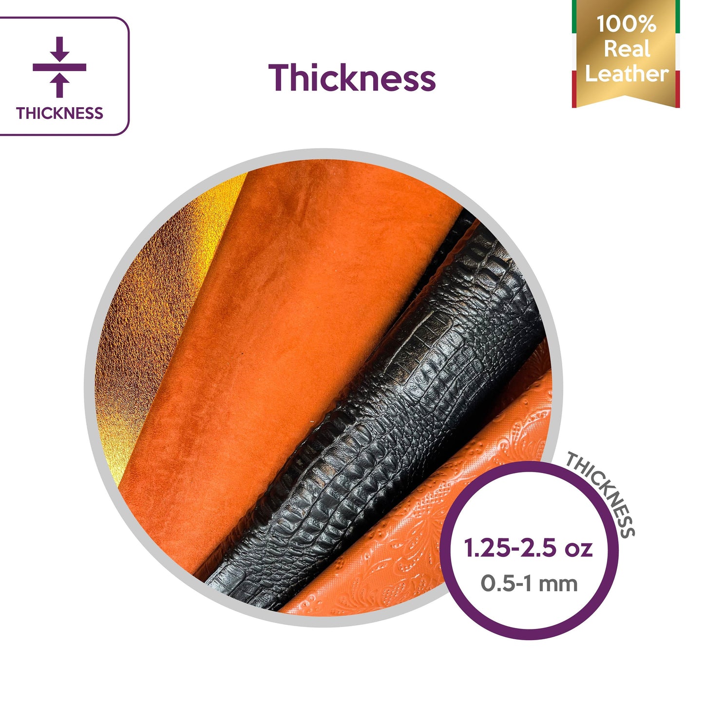 Halloween Theme Lambskin Leather Bundle of 4 Italian Skins 0.5-1.0mm / 1.25-2.5oz