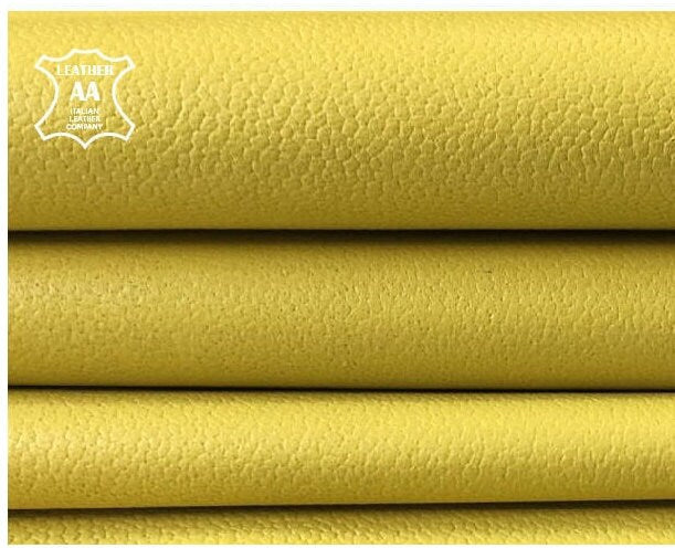Yellow Pebbled Lambskin Leather 0.9mm/2.25oz / YELLOW CREAM 844