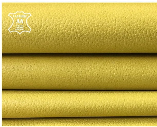 Yellow Lambskin With Pebbled Print 0.9mm/2.25oz / YELLOW CREAM 844