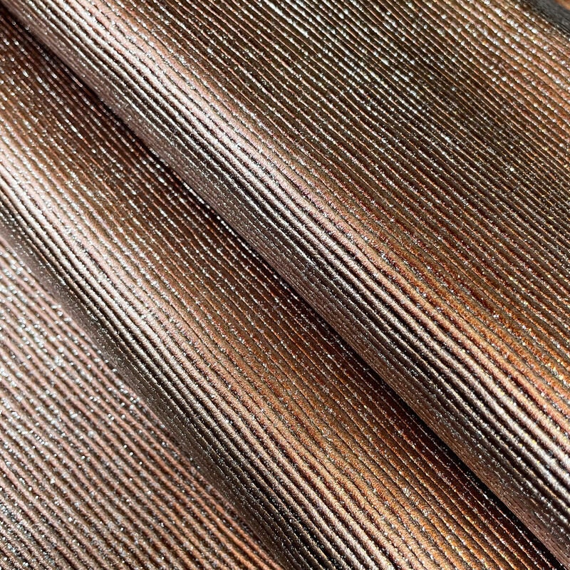 Dark Rose Gold Sparkly Lambskin 1.0mm/2.5oz / DARK ROSE GOLD LINES 1153