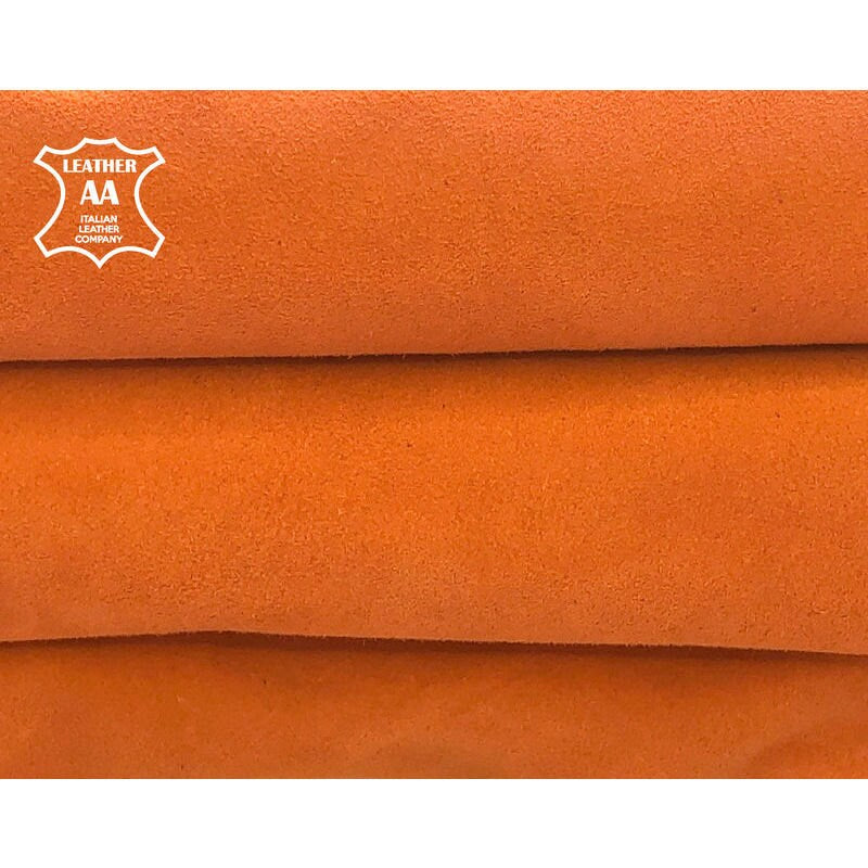 Orange Suede Lambskin Thin 0.6 mm / 1.5 oz / DUSTY ORANGE 911
