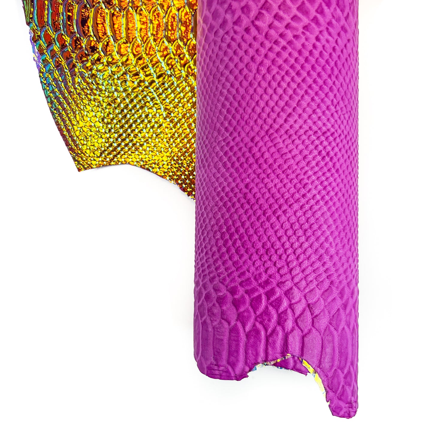 Holographic Lambskin With Snake Print 0.7mm/1.75oz Pink HOLO SNAKE 1459