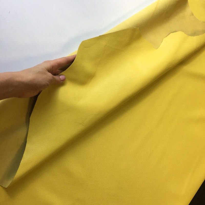 Yellow Pebbled Lambskin Leather 0.9mm/2.25oz / YELLOW CREAM 844