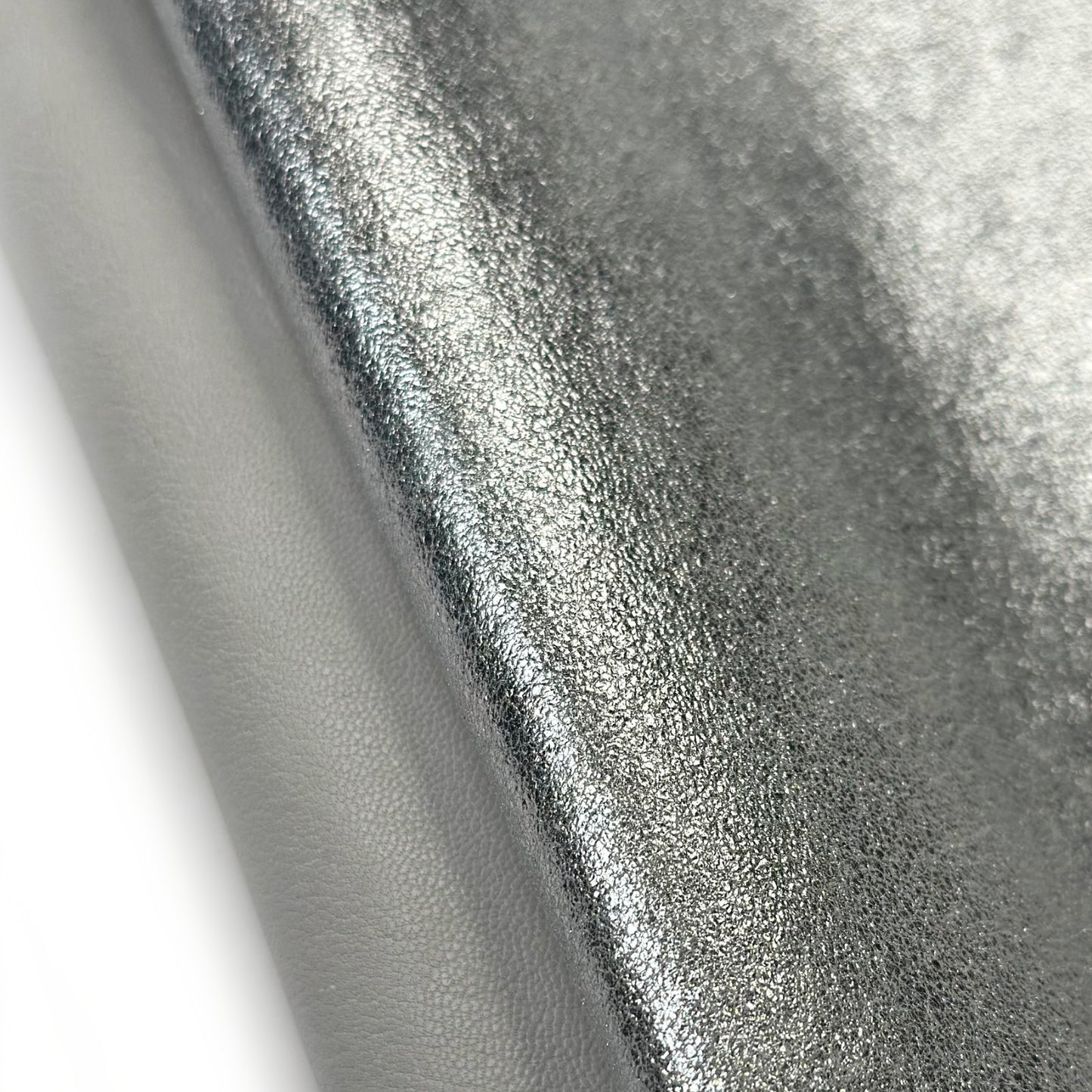 Sparkly Metallic Lambskin Leather SILVER SHIMMER 1626