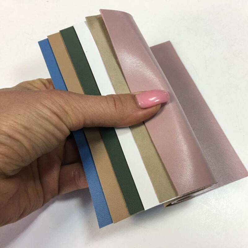 Pastel Scrap Mix 5x5in Six pcs Genuine Leather