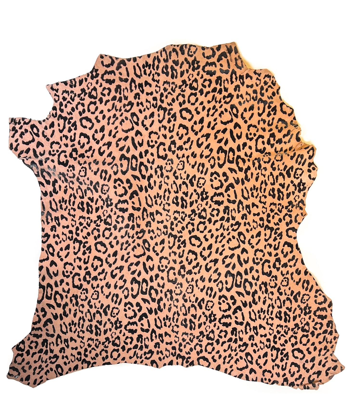 Coral Black Lambskin Suede Leather With Print 0.8-1.2mm/2-3oz