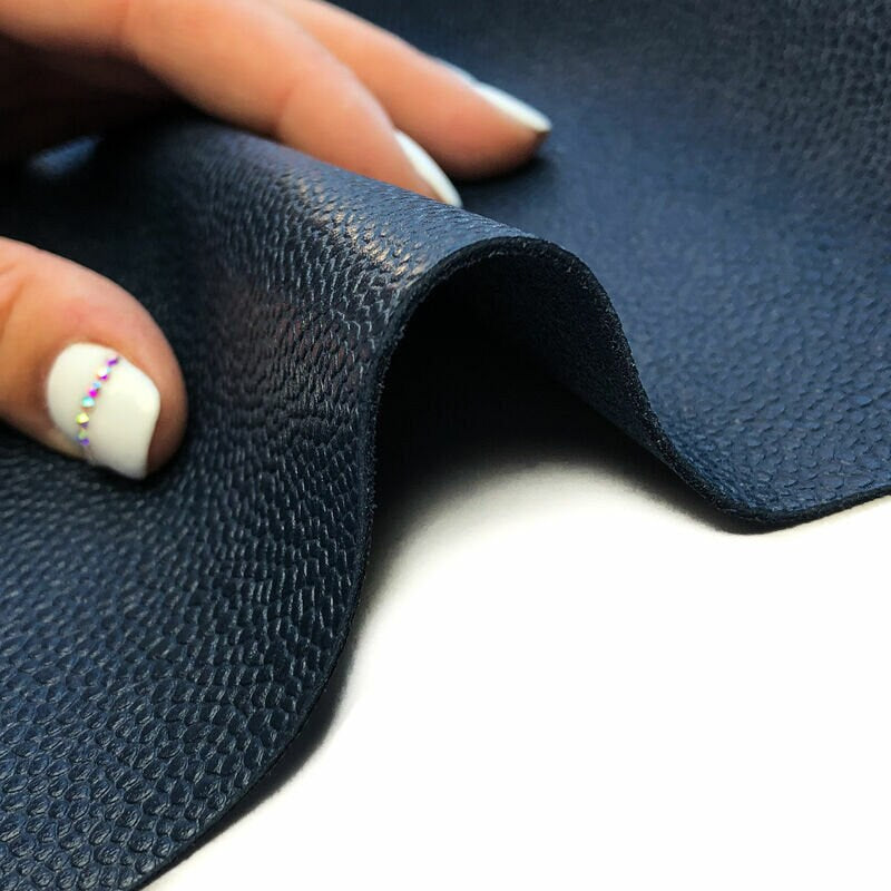 Dark Blue Pebbled Lambskin Leather 1.0mm/2.5oz / MOONLIT OCEAN 928