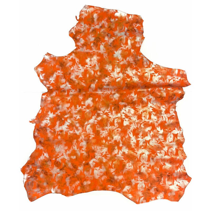 Colorful Flower Lambskin Leather 0.5-0.6mm-2.25-2.5oz / SPRING FLOWERS 1258