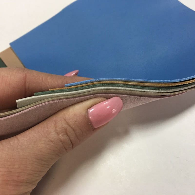 Pastel Scrap Mix 5x5in Six pcs Genuine Leather