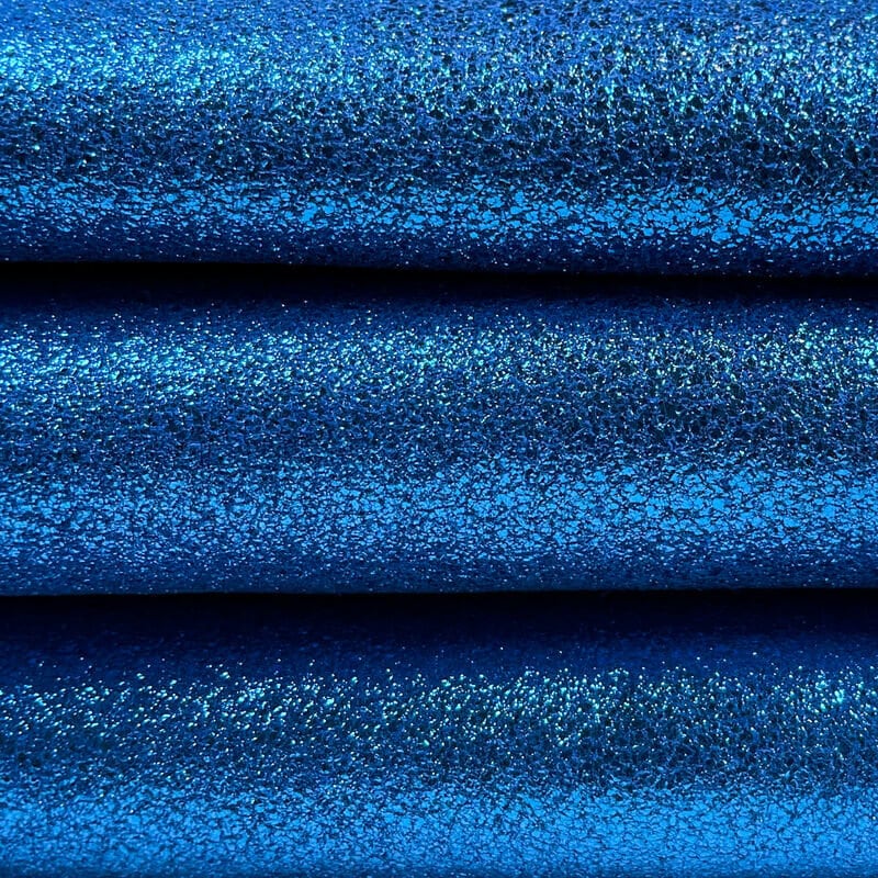 Sparkle Blue Lambskin Leather 1mm/2.5oz / BLUE SPARKLES 1131