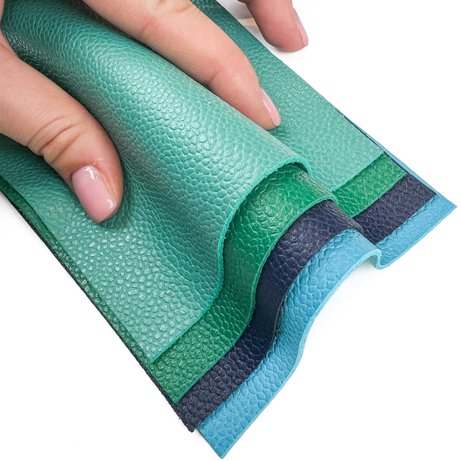 Green Blue Earth 5x5 Inch Set Pebbled DIY Scraps