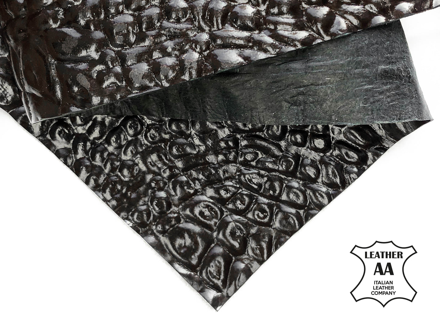 Dark Brown Lambskin Crocodile Sheets 1.75oz/0.7mm / CHOCOLATE CROCODILE 930