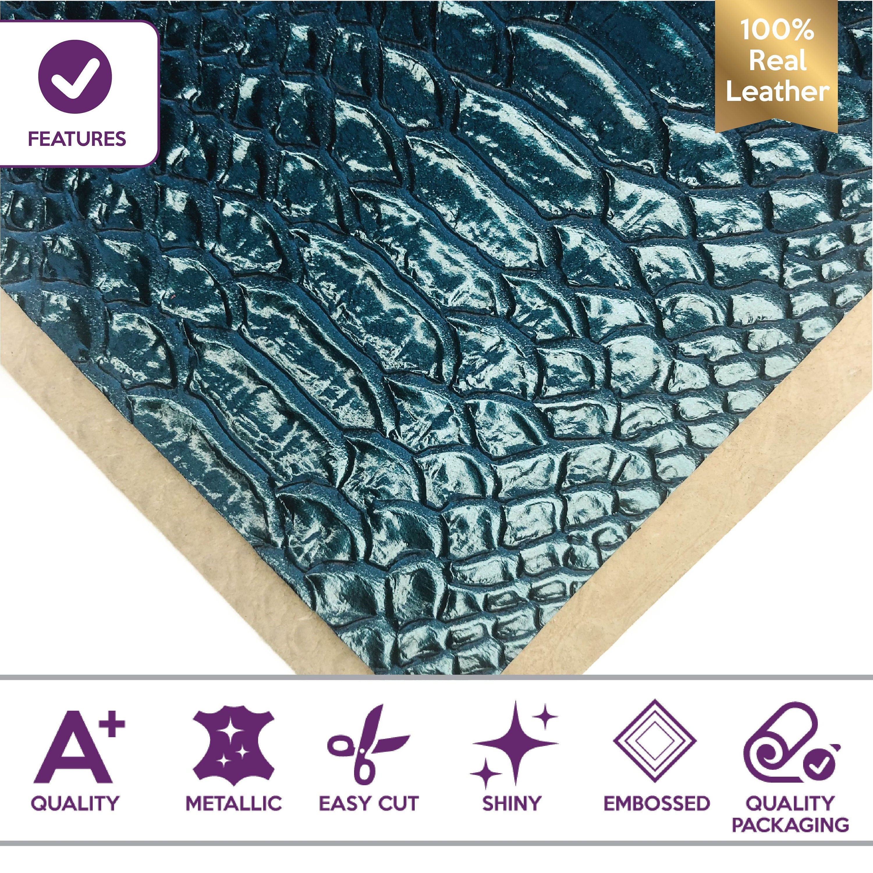 Teal Lambskin Sheets With Print 0.7mm/1.75oz / TEAL SNAKE 1021